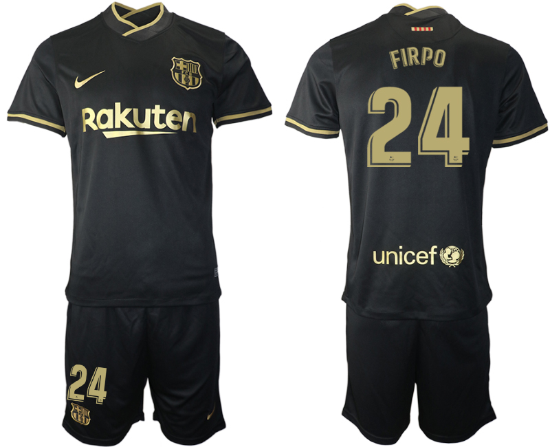 Men 2020-2021 club Barcelona away #24 black Soccer Jerseys->barcelona jersey->Soccer Club Jersey